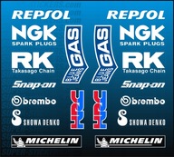 Naklejki sponsorskie na pługi malowanie REPSOL Rozmiar L, CBR 1000 RR 06 07