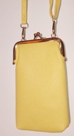 damska torebka na telefon żółta/cytrynowa