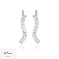 Eap22397 Kolczyki stal sztyft z kryształkami