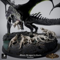 Black Dragon - Deepwood Hollow - figurka RPG DnD D&D - druk 3D 14K