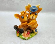 Stara figurka SYGNOWANA JA97 jelonek i sarenka