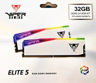 Patriot Viper Elite 5 RGB DDR5 32GB 6000MT/s CL30 PVER532G60C30KW AMD EXPO