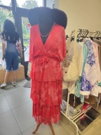 Sukienka r. Uni, czerwona, delikatna Italy, jedwab !!!