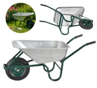 TACZKA WÓZEK OCYNK OCYNKOWANA OGRODOWA BLACHA 1,5mm MOCNA 110L STABILNA