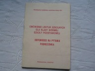 OMÓWIENIE LEKTUR SZKOLNYCH KLASA 7