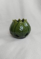 Dekoracja ceramiczna do ikebany lub świecznik liście PRL