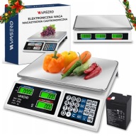 BEZPRZEWODOWA WAGA ELEKTRYCZNA SKLEPOWA GASTRONOMICZNA LCD 40KG AKUMULATOR