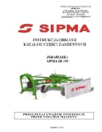 SIPMA ZK 350 WIR - instrukcja obsługi, katalog części zgrabiarki (2013-14)