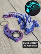 Keyspinner + Świecący Wolf DragonCrystal 16cm 2w1- 3D KeyRambit KeyFlipper