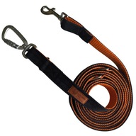 Smycz dla psa GoldenTail 3m przepinana regulowana pomarańczowa czarna mocna