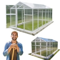 SZKLARNIA Z POLIWĘGLANU OGRODOWEA POLIWĘGLAN SOLIDNA DUŻA 210x405x191cm