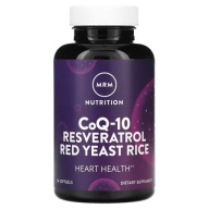 MRM Nutrition, CoQ-10 Resweratrol Czerwony Ryż, 60 Softgeli