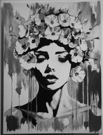 Cisza maków. (336) Akryl na płótnie. rozm.77,5x58 cm. dla 884 Skubalskich