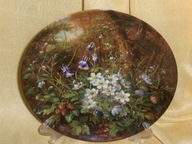 Talerz ozdobny kolekcjonerski obraz porcelanowy Bradex Kwiaty pospolite