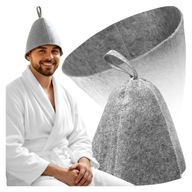 CZAPKA KAPELUSZ DO SAUNY UNIWERSALNY OCHRONNY WEŁNA DZWON FILCOWA UNISEX