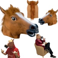 MASKA KONIA GŁOWA KOŃ LATEKSOWA NA HALLOWEEN IMPREZĘ PRZEBRANIE Z WŁOSAMI