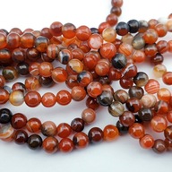 H2- AGAT BRĄZOWY - koronkowy - kula gładka - 10mm - 14 sztuk