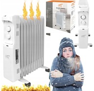 NAJMOCNIEJSZY GRZEJNIK KALORYFER ELEKTRYCZNY 2500W NAGRZEWNICA TERMOSTAT