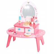 Różowa Toaletka Drewniana Do Makijażu z Lustrem TOOKY TOY