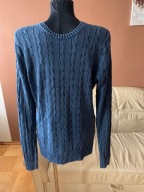 Tommy Hilfiger męski sweter_lniany _granat ombre L/XL