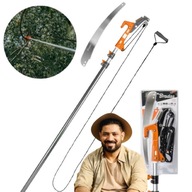 PIŁA NOŻYCE RĘCZNA DO CIĘCIA GAŁĘZI DREWNA TELESKOPOWA OGRODOWA Z SEKATOREM