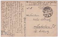 Obieg Rybnik do Lubsza powiat Lubliniec FELDPOST 1918r. PHOTOCHROMIE wieś