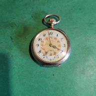 Stary zegarek . Kieszonkowy CYLINDRE -Srebro 800 pr.