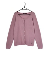 Sweter Kardigan Wełna Kaszmir Różowy Btf Cph |R. XL