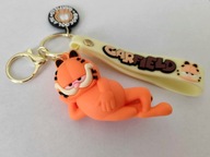 KOT Garfield 3D Leń Leniuch Brelok Breloczek do kluczy Zawieszka Klips