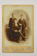 FOTOGRAFIA CDV CIESZYN TESCHEN MŁODZIEŃCY DUŻY FORMAT ATELIER JANDAUREK