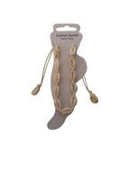 Bransoletka z muszelek boho regulowana na sznurku, ecru