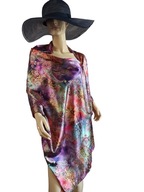 JEDWABNY kolorowy duży SZAL