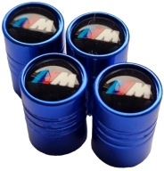Nakrętki kapturki na wentyle BMW M-Power niebieskie (4szt.)