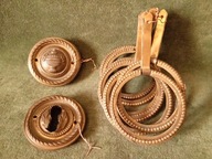 Zabytkowe mosiężne okucia do szuflad ( komplet do 4 szuflad )