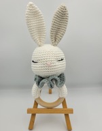 Grzechotka Królik Króliczek na szydełku prezent Handmade