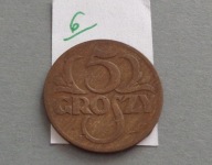 5 groszy z 1928 roku , II RP ,