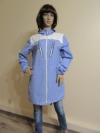 BRANDSDAL długa lekka niebieska kurtka parka damska kaptur _ M