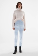 Z A R A cygaretki krata spodnie gingham szachownica błękitne niebieskie y2k