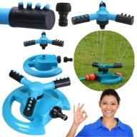 ZRASZACZ TRAWY OBROTOWY 360°3-RAMIENNY OGRODOWY STABILNY WYDAJNY REGULOWANY