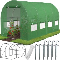 TUNEL FOLIOWY OGRODOWY SZKLARNIA FOLIA UV 2,5×4×2m WYTRZYMAŁY MOCNY