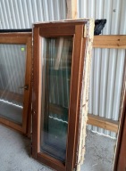 OKNA Mahoniowe Drewniane 56x144cm 3 sztuki okno