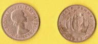 Wielka Brytania Half Penny 1953 r.