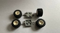 LEGO CITY KOŁO BIAŁE Z OPONĄ 11x12mm 6014bc01+PŁYTKA 2x2 J.SZARA 4600