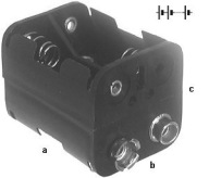 Pojemnik koszyk na baterię 4 x R08 N-size BC405