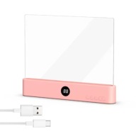 Lampka do czytania i sypialni 2w1,Bezprzewodowa LED,USB C,3 tryby -Różowa