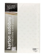 KARTON OZDOBNY MAŁE SERCA BIAŁY 220g/m2 GALERIA PAPIERU 20 ark.