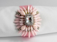 PIĘKNA BRANSOLETKA KWIAT NA SILIKONOWYM PASKU