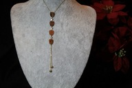 ŁAŃCUSZEK NASZYJNIK ZE STALI CHIRURGICZNEJ 316L POZŁACANY ZAWIESZKA