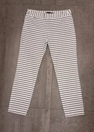 Białe spodnie w czarne paseczki roz.M