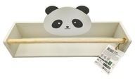 Półka drewniana MDF ścienna do pokoju dziecięcego panda 40x10x16
